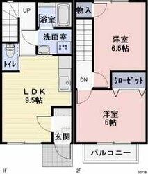 カーサ原山Cの物件間取画像